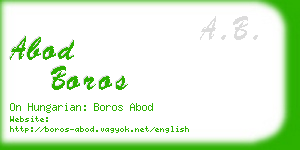 abod boros business card
